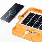 High-brightness Solar Led Flood Light With Power Bank (1 Pc), Solar LED Flood Light – High Power 4-Panel Rechargeable Outdoor Lamp with USB Charging, Waterproof IP66, Charge Mobile