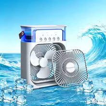 Premium Portable Air Conditioner Fan 7 Color Changing Light (Big  1 Pc)