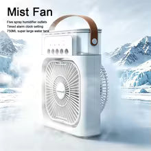 Premium Portable Air Conditioner Fan 7 Color Changing Light (Big  1 Pc)