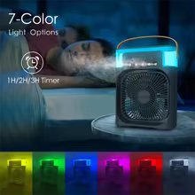 Premium Portable Air Conditioner Fan 7 Color Changing Light (Big  1 Pc)
