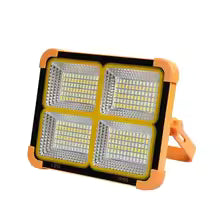 High-brightness Solar Led Flood Light With Power Bank (1 Pc), Solar LED Flood Light – High Power 4-Panel Rechargeable Outdoor Lamp with USB Charging, Waterproof IP66, Charge Mobile