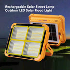 High-brightness Solar Led Flood Light With Power Bank (1 Pc), Solar LED Flood Light – High Power 4-Panel Rechargeable Outdoor Lamp with USB Charging, Waterproof IP66, Charge Mobile